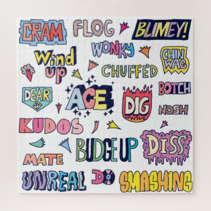 Englische Slangwörter, Doodle-Lettering Puzzle