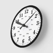 Englische Spanische Nummern Uhr (Winkel)