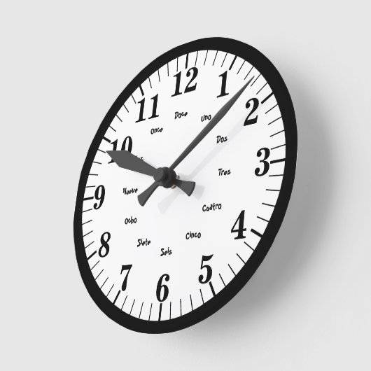Englische Spanische Nummern Uhr (Winkel)