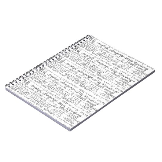 Englische Sprachkunst Notizblock (Linke Seite)