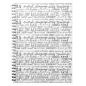 Englische Sprachkunst Notizblock (Vorderseite)