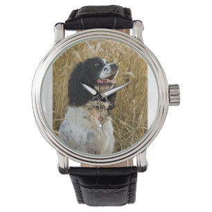 englische springer spaniel in weizen.png armbanduhr