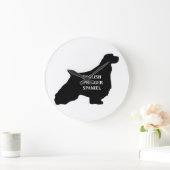 englische springer spaniel name Silhouette Große Wanduhr (Zuhause)