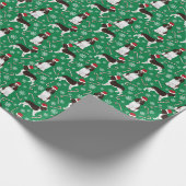 Englische Springer Spaniel Weihnachtsbrille Geschenkpapier (Ecke)