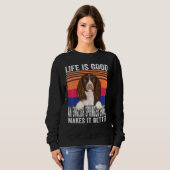 Englische Springer-Spaniels machen Ihr Leben zu ei Sweatshirt (Vorne ganz)