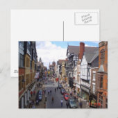 Englische Stadt Chester Postkarte (Vorne/Hinten)