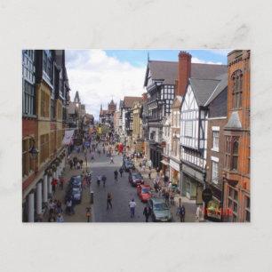 Englische Stadt Chester Postkarte