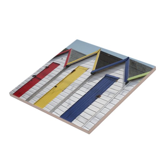 Englische Strandhütten Fliese (Seite)