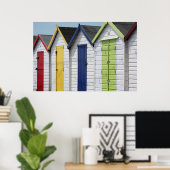 Englische Strandhütten Poster (Heimbüro)