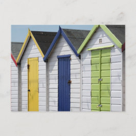 Englische Strandhütten Postkarte