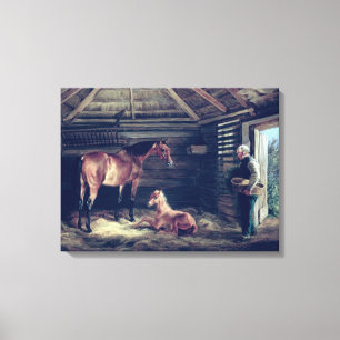 Englische Stute mit ihr Fohlen, 1833 Leinwanddruck