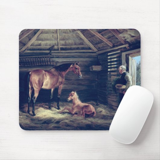 Englische Stute mit ihr Fohlen, 1833 Mousepad (Mit Mouse)