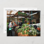 Englische Szenen, Borough Market, Kauf von Gemüse Postkarte (Vorne/Hinten)