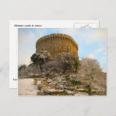 Englische Szenen, Schloss Windsor im Winter Postkarte (Vorne/Hinten)