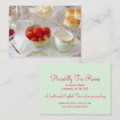 Englische Tee-Raum-kundengerechte Visitenkarte (Vorne/Hinten)