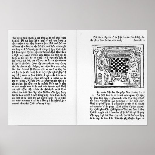 Englische Übersetzung von "De Ludo Saccorum" Poster (Vorne)