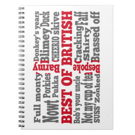 Englische Umgangssprache unter der Flagge des St.  Notizblock