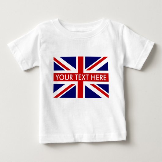 Englische Union Jack Flag Babytop in Shirt (Vorderseite)