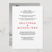 Englische vietnamesische Einladung Modernes Design (Vorne/Hinten)