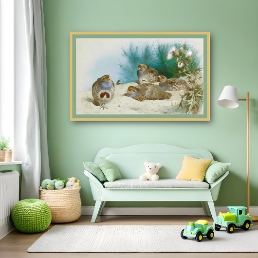 Englische Villa mit Schlucht und Diebstahl, Kunst Poster