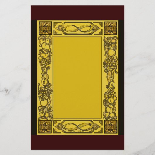 Englische WiederherstellungWoodcarvings Briefpapier (Vorderseite)