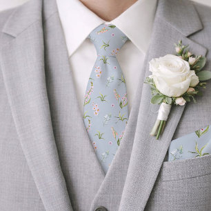 Englische Wiese Botanische Hochzeitskrawatte Krawatte