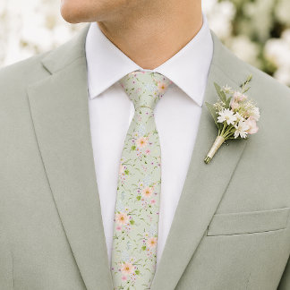 Englische Wiesen-Blumen-Hochzeitskrawatte Krawatte
