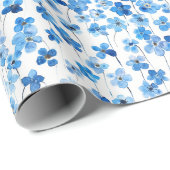Englische Wildblumen vergessen-Me-Nots Geschenkpapier (Rolleneckpunkt)