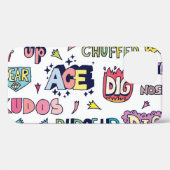 Englische Wörter lang, doodle Buchstaben Case-Mate iPhone Hülle (Rückseite (Horizontal))