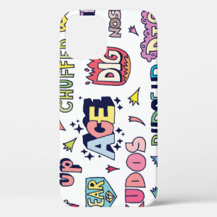 Englische Wörter lang, doodle Buchstaben Case-Mate iPhone Hülle