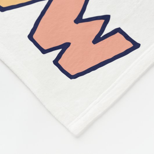 Englische Wörter lang, doodle Buchstaben Fleecedecke (Ecke)