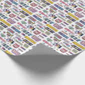Englische Wörter lang, doodle Buchstaben Geschenkpapier (Ecke)