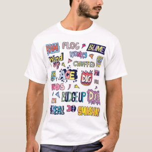 Englische Wörter lang, doodle Buchstaben T-Shirt