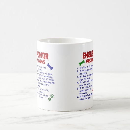 ENGLISCHE ZEIGER Eigentums-Gesetze 2 Kaffeetasse (Mittel)