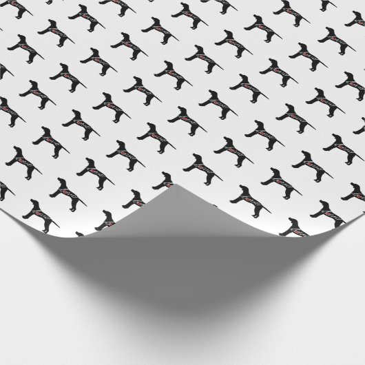 Englische Zeiger-Liebe Geschenkpapier (Ecke)