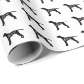 Englische Zeiger-Liebe Geschenkpapier (Rolleneckpunkt)