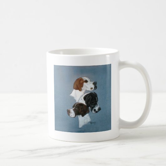 Englische Zeiger-Trio-Kopf-Studie Kaffeetasse (Rechts)