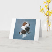 Englische Zeiger-Trio-Kopf-Studie Karte (Gelbe Blume)