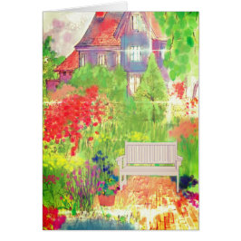 Englische Zuhause-und Garten-leere Karte