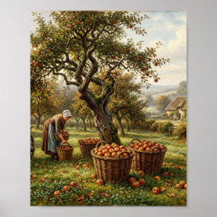 Englischer Apfelgarten-Ciderpresskeller I Poster