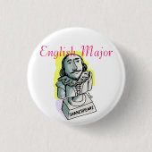 Englischer bedeutender Shakespeare-Knopf Button (Vorderseite)