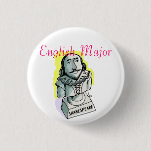 Englischer bedeutender Shakespeare-Knopf Button