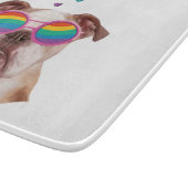 Englischer Bulldog am Valentinstag Schneidebrett (Ecke)