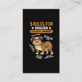 Englischer Bulldog Besitzer Humorer Hund Lover Visitenkarte (Vorderseite)