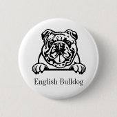 englischer Bulldog Button (Vorderseite)