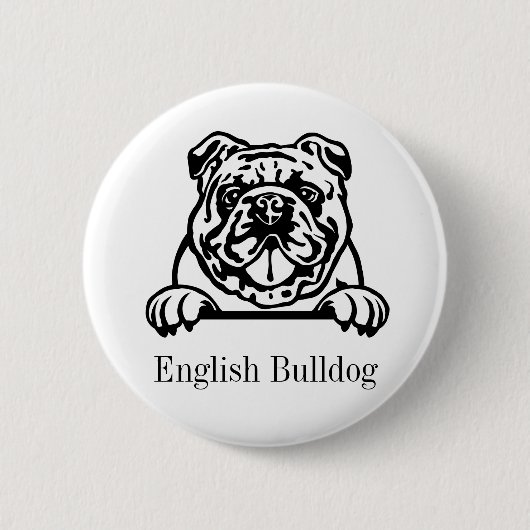 englischer Bulldog Button (Vorderseite)