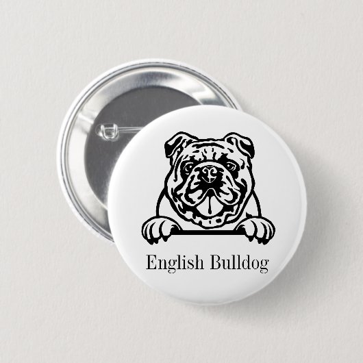 englischer Bulldog Button (Vorne & Hinten)
