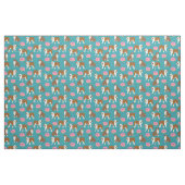 Englischer Bulldog Donuts Türkis Stoff (Fat Quarter (45,7 x 55,9 cm))