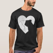 Englischer Bulldog Hund Funny Heart Valentine's Da T-Shirt (Vorderseite)