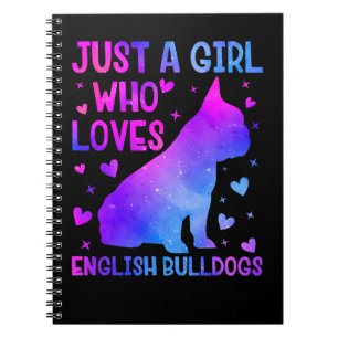 Englischer Bulldog Hund Lover Sonnenblume Hund Bes Notizblock